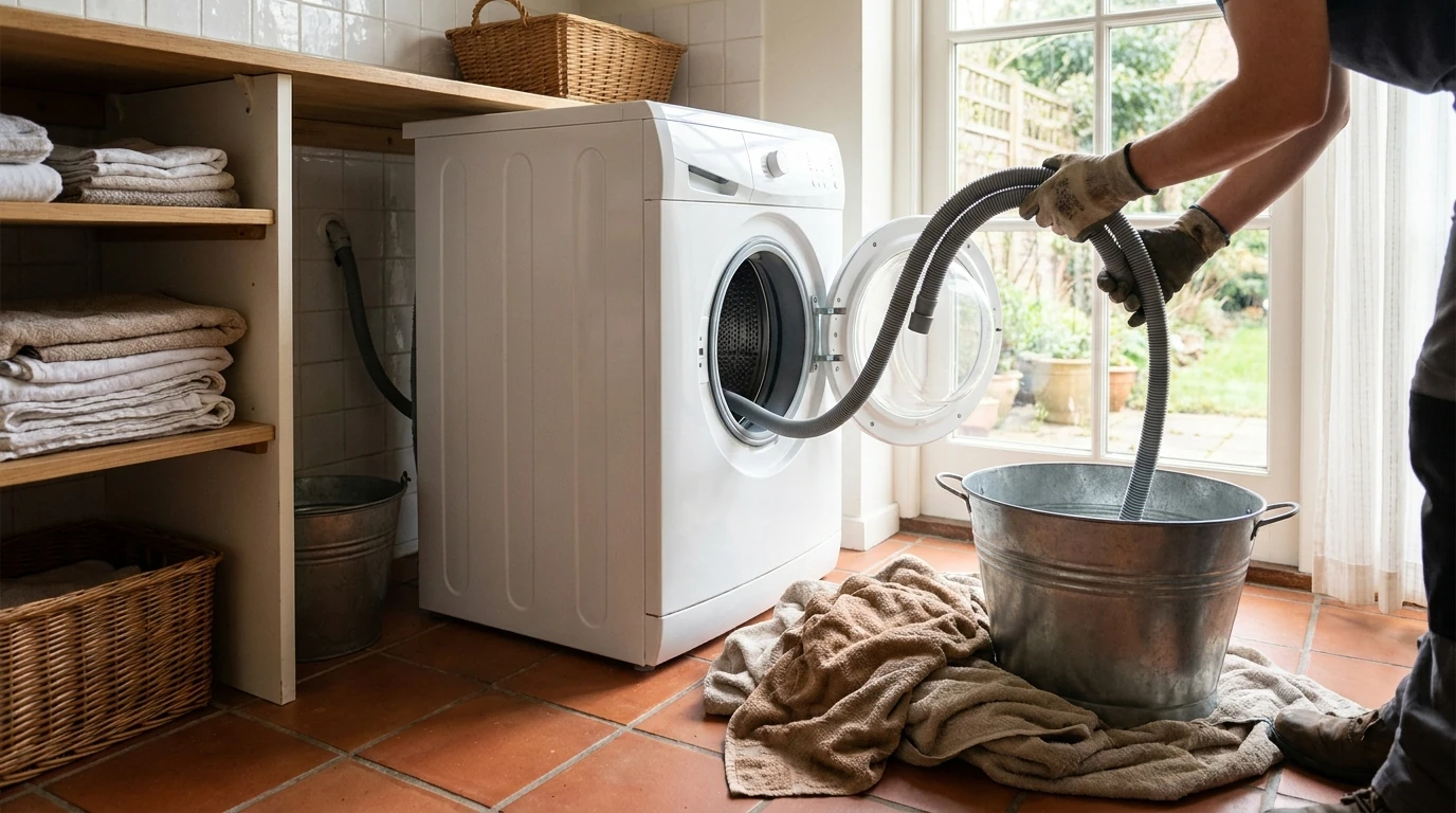 How to Drain a Washing Machine (Manually, Safely, and Without Flooding the Laundry Room)